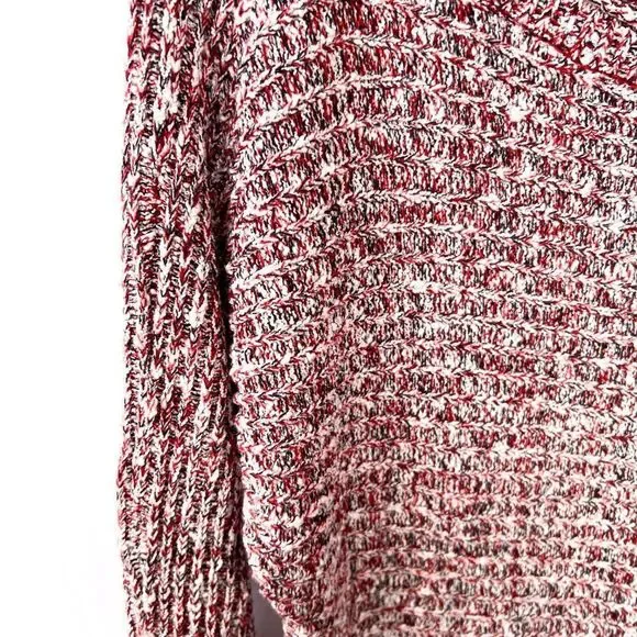 Abercrombie & Fitch Red Black White Marled Long Sleeve Knitted Sweater Small - Picture 4 of 8
